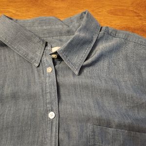 Loft XL denim button down NWOT